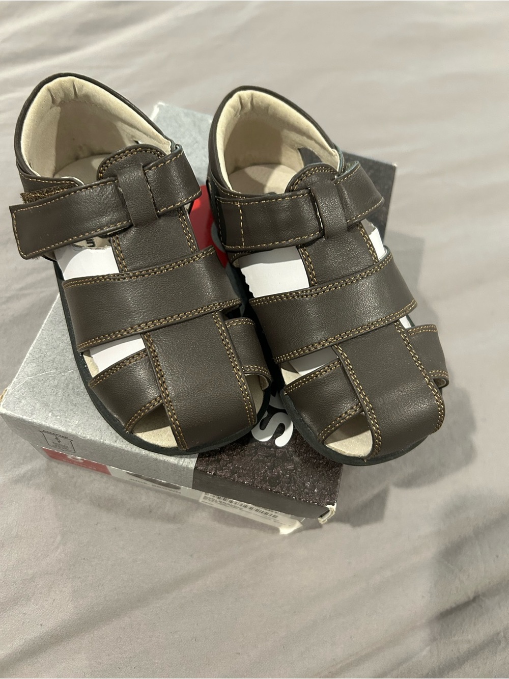 NWT see Kai run Brown Leather Fisherman Sandals